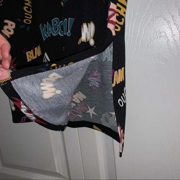 NEW Side Slit Midi Bodycon Graphic Skirt Split Thigh - Picture 5 of 9